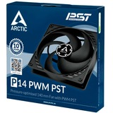 ARCTIC 14 PWM PST, Ventilateur de boîtier Noir, 5 pièces, 4 broches PWM