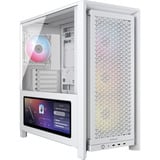 Corsair FRAME 4000D LCD RS ARGB boîtier midi tower Blanc | 3x USB-C | RGB | Verre Trempé