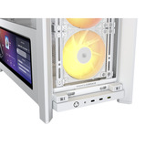 Corsair FRAME 4000D LCD RS ARGB boîtier midi tower Blanc | 3x USB-C | RGB | Verre Trempé