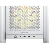 Corsair FRAME 4000D LCD RS ARGB boîtier midi tower Blanc | 3x USB-C | RGB | Verre Trempé