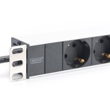 Digitus Bloc d'alimentation à 8 prises DN-95401, Multiprise Noir/en aluminium