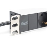 Digitus Bloc d'alimentation à 8 prises DN-95401, Multiprise Noir/en aluminium
