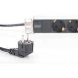 Digitus Bloc d'alimentation à 8 prises DN-95401, Multiprise Noir/en aluminium