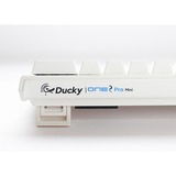Ducky One 2 Pro Mini, clavier gaming Blanc, Layout BE, Cherry MX2A Red