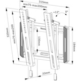 Neomounts WL35-550BL12 Support mural pour TV Noir