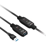 Club 3D Répéteur actif USB 3.2 Gen1, Câble Noir, 10 mètres, inclus CAC-1408 USB-A - Micro-USB