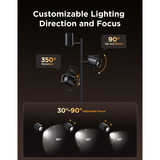 Govee Tree Floor Lamp, Lampe Noir, 2.4GHz Wi-Fi + Bluetooth