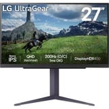 LG UltraGear 27GS85Q-B 27" Moniteur gaming Noir, 1x DisplayPort, 2x HDMI, 2x USB-A, 180 Hz
