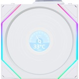 Lian Li UNI FAN TL120 LCD Reverse Blade Wireless Single Pack, Ventilateur de boîtier Blanc, 4 broches PWM + 1x 9 broches USB