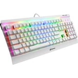 Sharkoon SKILLER SGK3, clavier gaming Blanc, Layout États-Unis, Kailh Red