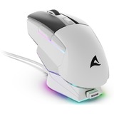 Sharkoon SKILLER SGM50W, Souris gaming Blanc, 400 - 6400 dpi, LED RGB