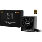be quiet! System Power 11 alimentation  650 watt Noir, 1x 12VHPWR, 2x PCIe, 650 W, 200 - 240 V, 50 Hz, 4 A, 120 W, 650 W