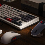 8BitDo 8BitDo Retro R8 Mouse N Edition, Souris gaming Gris/Rouge