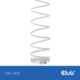 Club 3D Câble USB-C Magnetic-Coil 240 W PD3.1 blanc, 2 mètres Blanc