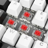 Sharkoon SKILLER SGK50 S2, clavier gaming Blanc, Layout BE, Gateron Red, LED RGB, Hot-swappable