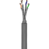 goobay Câble réseau RJ-45 S/FTP Cat.6a Gris, 50 mètres, sans fiche