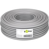 goobay Câble réseau RJ-45 S/FTP Cat.6a Gris, 50 mètres, sans fiche