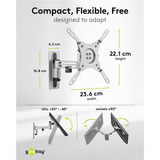 goobay Support mural TV Caravan FULLMOTION (M), 13 à 43 pouces Argent