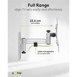 goobay Support mural TV Caravan FULLMOTION (M), 13 à 43 pouces Argent