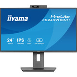 iiyama ProLite XB2497HSNH-B1 23.8" Moniteur Noir, 1x DisplayPort, 1x HDMI, 3x USB-C, 2x USB-A, 1x RJ-45, Webcam