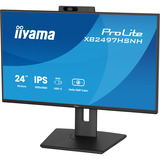 iiyama ProLite XB2497HSNH-B1 23.8" Moniteur  Noir, HDMI, DisplayPort, LAN, Audio, USB-C, Webcam