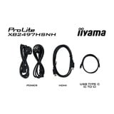 iiyama ProLite XB2497HSNH-B1 23.8" Moniteur  Noir, HDMI, DisplayPort, LAN, Audio, USB-C, Webcam