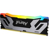Kingston FURY 24 Go DDR5-8400 (1x 24 Go), Mémoire vive Argent/Noir, KF584CU40RSA-24, Renegade Silver RGB, XMP 3.0
