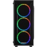 Sharkoon TG4M RGB boîtier midi tower Noir | 2x USB-A | RGB | Window