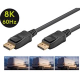 goobay DisplayPort 1.4, Câble Noir, 2 mètres