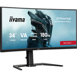 iiyama G-Master Red Eagle GCB3484WQSU-B1 34" Moniteur UltraWide gaming incurvé Noir, 1x DisplayPort, 2x HDMI, 2x USB-C, 2x USB-A, 180 Hz