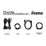 iiyama G-Master Red Eagle GCB3484WQSU-B1 34" Moniteur UltraWide gaming incurvé Noir, 1x DisplayPort, 2x HDMI, 2x USB-C, 2x USB-A, 180 Hz