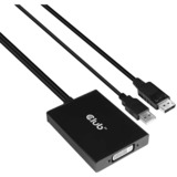 Club 3D Adaptateur actif DisplayPort vers DVI-D Dual Link HDCP OFF pour écrans Apple Cinema Noir