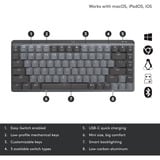 Logitech MX Mechanical Mini, clavier Noir/gris, GL Tactile