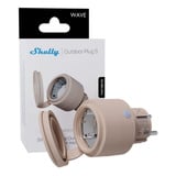 Shelly Wave Outdoor Plug S LR (EU), Multiprise Beige, Z-Wave, IP44, 2500 W