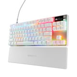 SteelSeries Apex Pro TKL Gen 3, clavier gaming Blanc, Layout États-Unis, SteelSeries OmniPoint 3.0, LED RGB