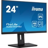 iiyama ProLite XUB2492HSU-B6 23.8" Moniteur  Noir, HDMI, DisplayPort, USB, Audio