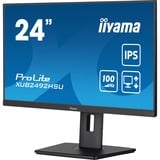 iiyama ProLite XUB2492HSU-B6 23.8" Moniteur  Noir, HDMI, DisplayPort, USB, Audio