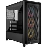 Corsair FRAME 4000D RS ARGB boîtier midi tower Noir | 2x USB-A | 1x USB-C | RGB | Verre Trempé