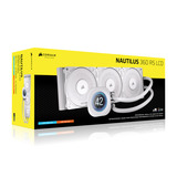 Corsair NAUTILUS 360 RS LCD, Watercooling Blanc