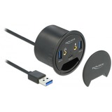 DeLOCK Hub USB 3 ports 1x Type-C + 2x Type-A + HD-Audio 