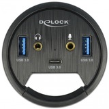 DeLOCK Hub USB 3 ports 1x Type-C + 2x Type-A + HD-Audio 