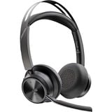 Happy People Voyager Focus 2 casque on-ear Noir, Support de charge inclus
