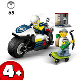 LEGO City - Poursuite avec la moto de police, Jouets de construction 60455