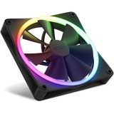 NZXT F140 RGB Twin Pack 140x140x26, Ventilateur de boîtier Noir, Jeu de 2 avec RGB et contrôleur de ventilateur.