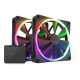 NZXT F140 RGB ventilateurs de boîtier Noir, 2 pièces, 140 x 140 x 26 mm, PWM, contrôleur inclus