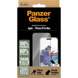PanzerGlass iPhone 16 Pro Max - Ultra-Wide Fit, Film de protection Transparent/Noir