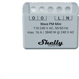 Shelly Qubino Wave PM Mini, Relais Gris clair/Blanc, 1 canal, Z-Wave