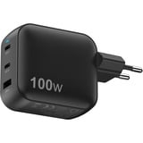 Sitecom 100W GaN Power Delivery chargeur Noir, 2x USB-C, 1x USB-A