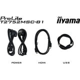 iiyama ProLite T2752MSC-B1 27" Moniteur tactile Noir, 1x DisplayPort, 1x HDMI, 2x USB-A