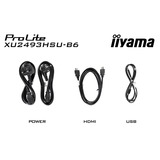 iiyama ProLite XU2493HSU-B7 24" Moniteur  Noir (Mat), 100 Hz, HDMI, DisplayPort, USB, Audio, Adaptive Sync